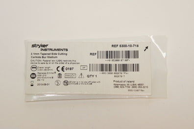 5300-10-718 ~ Stryker 2.1mm Tapered Side Cutting Carbide Bur Medium (x)